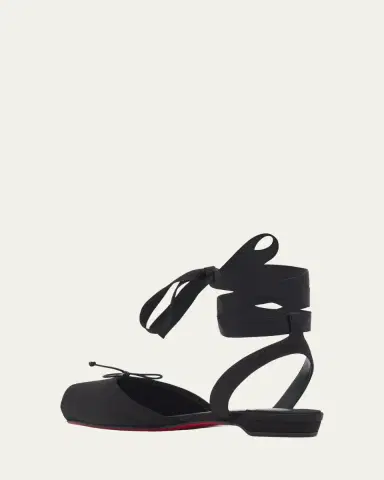 Christian Louboutin Cassia Satin Lace-Up Ballerina Flats | Thumbnail 4 Christian Louboutin Cassia Satin Lace-Up Ballerina Flats | Thumbnail 4