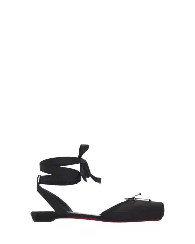 Christian Louboutin Cassia Satin Lace-Up Ballerina Flats | Thumbnail 1 Christian Louboutin Cassia Satin Lace-Up Ballerina Flats | Thumbnail 1