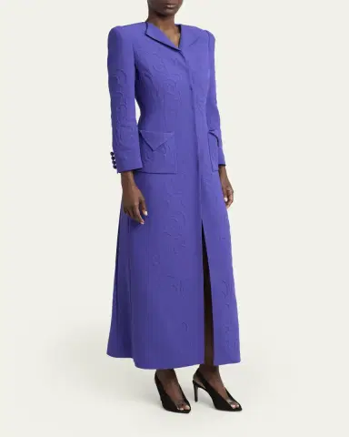 Valentino Garavani Cappotto Embossed Long Coat | Thumbnail 4 Valentino Garavani Cappotto Embossed Long Coat | Thumbnail 4