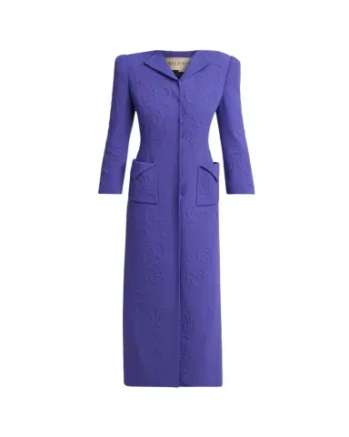 Valentino Garavani Cappotto Embossed Long Coat | Thumbnail 1 Valentino Garavani Cappotto Embossed Long Coat | Thumbnail 1