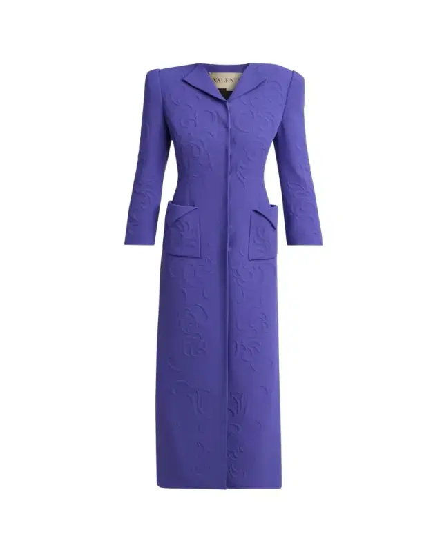 Valentino Garavani Cappotto Embossed Long Coat