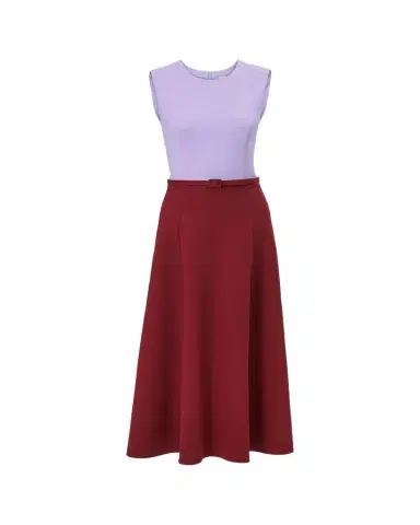Carolina Herrera Colorblock Sleeveless Belted Midi Dress | Thumbnail 1 Carolina Herrera Colorblock Sleeveless Belted Midi Dress | Thumbnail 1