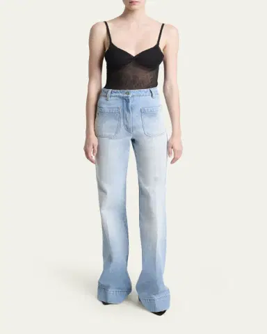 Victoria Beckham Alina Front Pocket Flare Jeans | Thumbnail 2 Victoria Beckham Alina Front Pocket Flare Jeans | Thumbnail 2