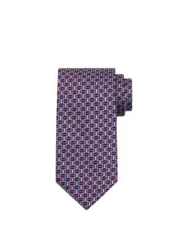 Brioni Men's Geometric Square Jacquard Silk Tie | Thumbnail 1 Brioni Men's Geometric Square Jacquard Silk Tie | Thumbnail 1