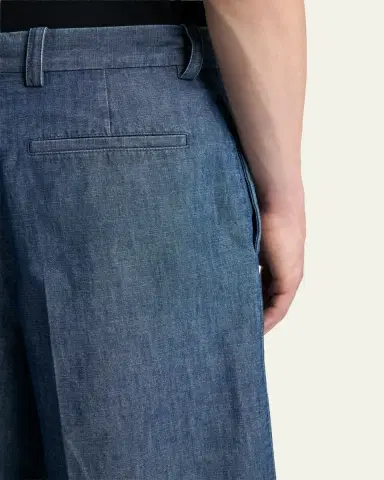 Jil Sander Men's Oversized-Fit Denim Bermuda Shorts | Thumbnail 5