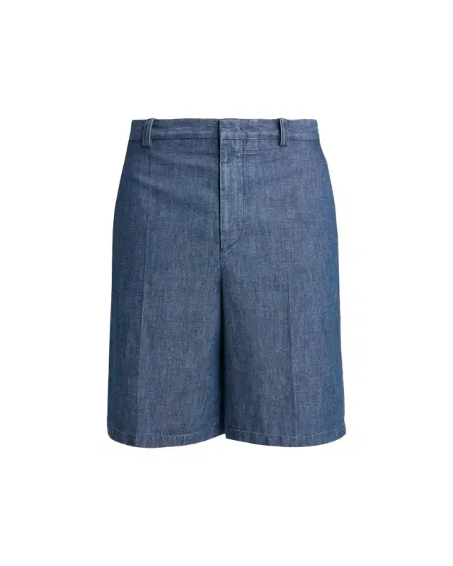 Men's Oversized-Fit Denim Bermuda Shorts