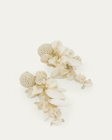 Oscar de la Renta Beaded Chandelier Earrings | Thumbnail 2 Oscar de la Renta Beaded Chandelier Earrings | Thumbnail 2