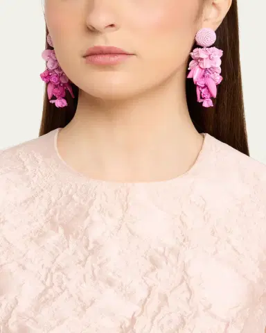 Oscar de la Renta Beaded Chandelier Earrings | Thumbnail 5 Oscar de la Renta Beaded Chandelier Earrings | Thumbnail 5