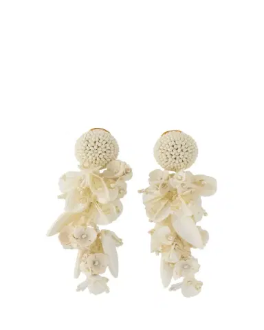Oscar de la Renta Beaded Chandelier Earrings | Thumbnail 1 Oscar de la Renta Beaded Chandelier Earrings | Thumbnail 1