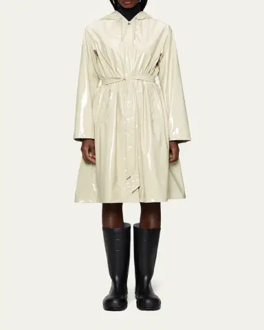 Rains Long A-Line Hooded Rain Jacket | Thumbnail 2
