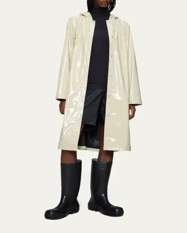 Rains Long A-Line Hooded Rain Jacket | Thumbnail 4