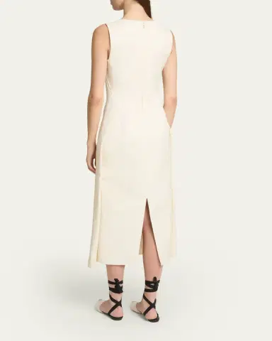 Jacquemus Scoop-Neck Linen Midi Dress | Thumbnail 3 Jacquemus Scoop-Neck Linen Midi Dress | Thumbnail 3