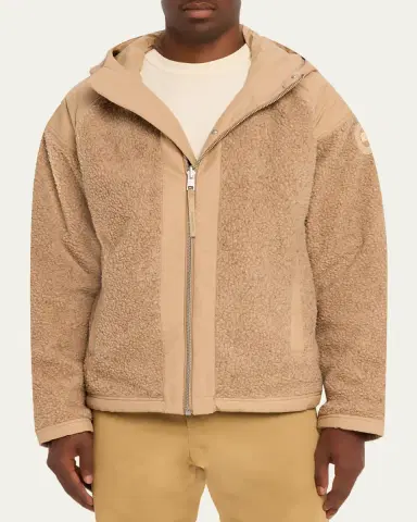 Canada Goose Men's Alberni Reversible Fleece Hooded Bomber Jacket | Thumbnail 4 Canada Goose Men's Alberni Reversible Fleece Hooded Bomber Jacket | Thumbnail 4