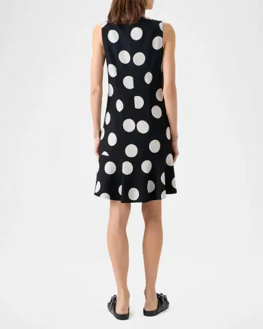 Akris punto Sleeveless XL Polka Dot Shift Dress | Thumbnail 2 Akris punto Sleeveless XL Polka Dot Shift Dress | Thumbnail 2