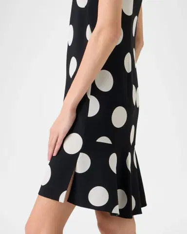 Akris punto Sleeveless XL Polka Dot Shift Dress | Thumbnail 4 Akris punto Sleeveless XL Polka Dot Shift Dress | Thumbnail 4