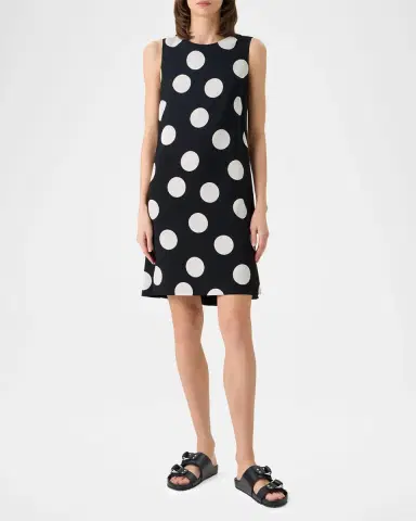 Akris punto Sleeveless XL Polka Dot Shift Dress | Thumbnail 5 Akris punto Sleeveless XL Polka Dot Shift Dress | Thumbnail 5