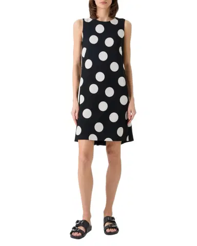 Akris punto Sleeveless XL Polka Dot Shift Dress | Thumbnail 1 Akris punto Sleeveless XL Polka Dot Shift Dress | Thumbnail 1