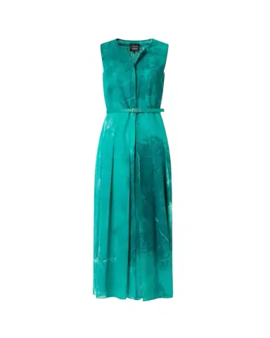 Akris Sleeveless Cotton Voile Belted Midi Dress | Thumbnail 1 Akris Sleeveless Cotton Voile Belted Midi Dress | Thumbnail 1