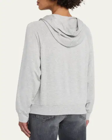 MAJESTIC FILATURES French Terry Zip-Front Hoodie | Thumbnail 3 MAJESTIC FILATURES French Terry Zip-Front Hoodie | Thumbnail 3