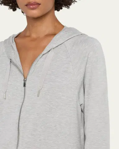 MAJESTIC FILATURES French Terry Zip-Front Hoodie | Thumbnail 5 MAJESTIC FILATURES French Terry Zip-Front Hoodie | Thumbnail 5