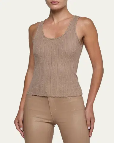 L'AGENCE Adira Pointelle Scoop-Neck Tee | Thumbnail 4 L'AGENCE Adira Pointelle Scoop-Neck Tee | Thumbnail 4