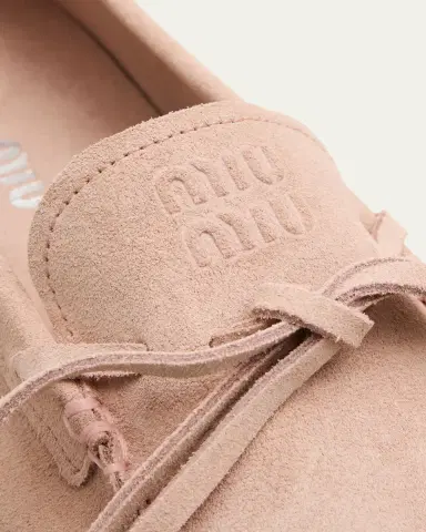 Miu Miu Suede Moccasin Loafers | Thumbnail 5