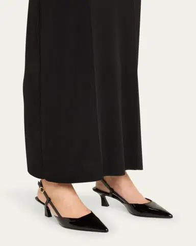 Stuart Weitzman Vinnie Patent Kitten Slingback Pumps | Thumbnail 2