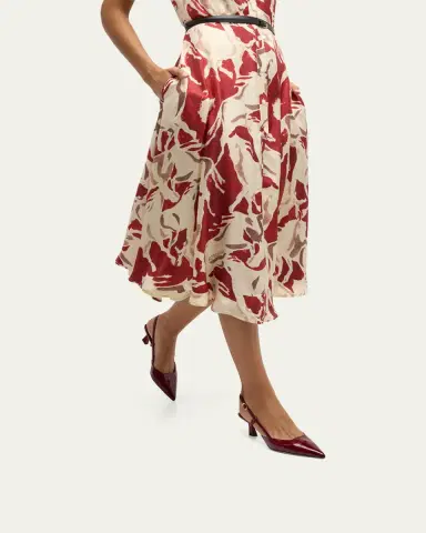 Stuart Weitzman Vinnie Patent Kitten Slingback Pumps | Thumbnail 6