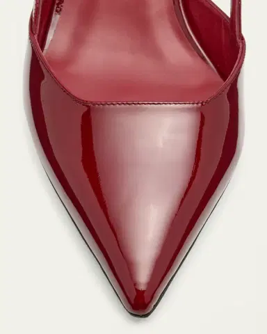 Stuart Weitzman Vinnie Patent Kitten Slingback Pumps | Thumbnail 9