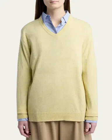 The Row Nian Cashmere V-Neck Sweater | Thumbnail 4