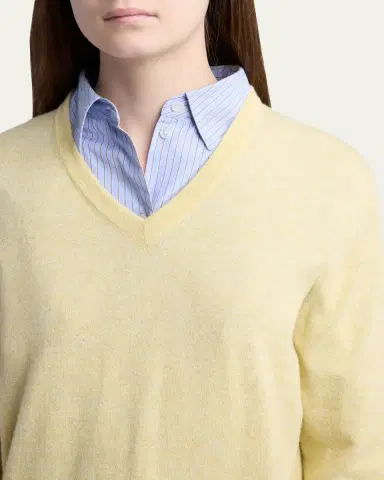 The Row Nian Cashmere V-Neck Sweater | Thumbnail 5