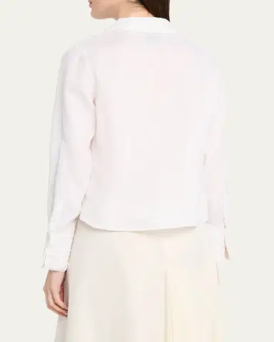 Cara Cara Ideal Embroidered Linen Shirt | Thumbnail 3 Cara Cara Ideal Embroidered Linen Shirt | Thumbnail 3