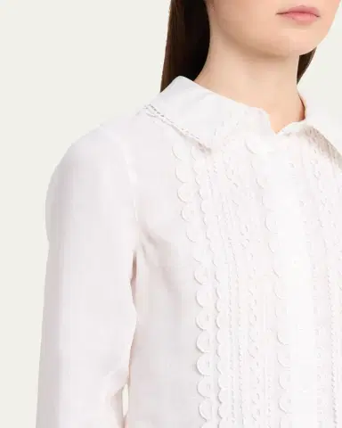Cara Cara Ideal Embroidered Linen Shirt | Thumbnail 5 Cara Cara Ideal Embroidered Linen Shirt | Thumbnail 5