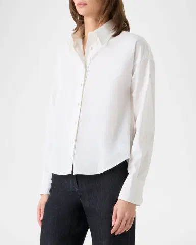 Akris punto Cotton Poplin Button-Down Shirt | Thumbnail 3 Akris punto Cotton Poplin Button-Down Shirt | Thumbnail 3