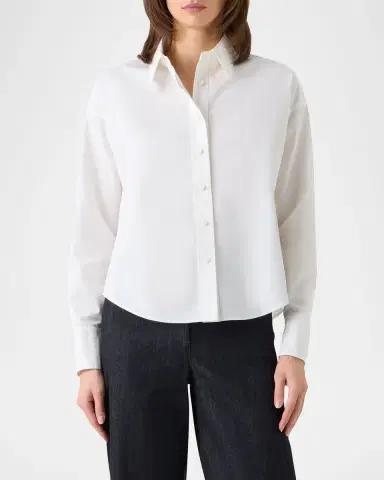 Akris punto Cotton Poplin Button-Down Shirt | Thumbnail 5 Akris punto Cotton Poplin Button-Down Shirt | Thumbnail 5