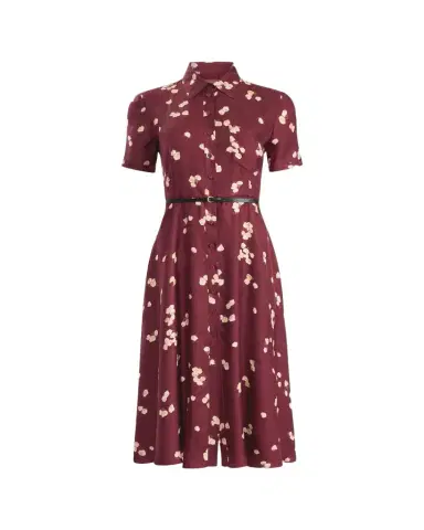 Altuzarra Kiera Floral Silk Short-Sleeve Midi Shirtdress With Belt | Thumbnail 1 Altuzarra Kiera Floral Silk Short-Sleeve Midi Shirtdress With Belt | Thumbnail 1
