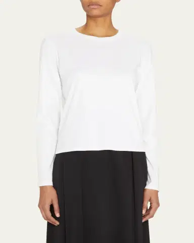 The Row Sherman Cotton Jersey Long-Sleeve T-Shirt | Thumbnail 4 The Row Sherman Cotton Jersey Long-Sleeve T-Shirt | Thumbnail 4
