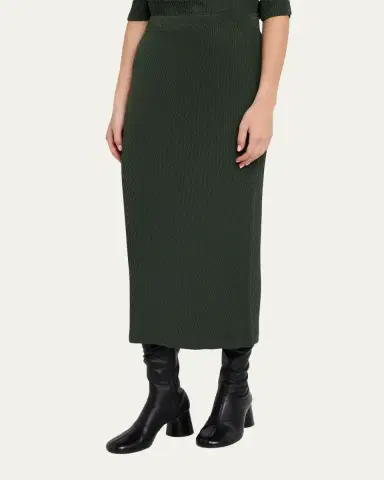 Issey Miyake Rhombus Double-Pleated Midi Skirt | Thumbnail 4