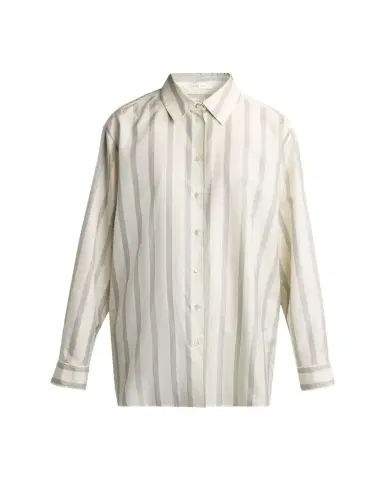 The Row Sisilia Striped Button-Down Silk Shirt | Thumbnail 1 The Row Sisilia Striped Button-Down Silk Shirt | Thumbnail 1