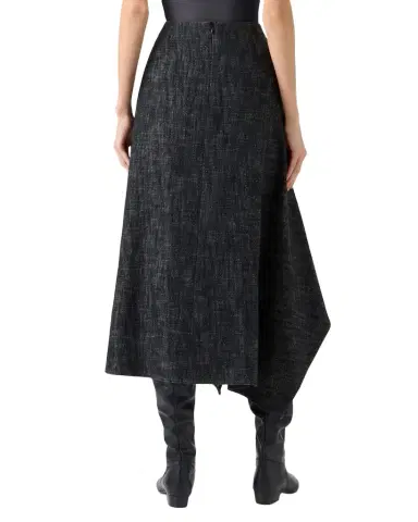 Akris punto Washed Heavyweight Cotton Denim Midi Skirt | Thumbnail 1 Akris punto Washed Heavyweight Cotton Denim Midi Skirt | Thumbnail 1