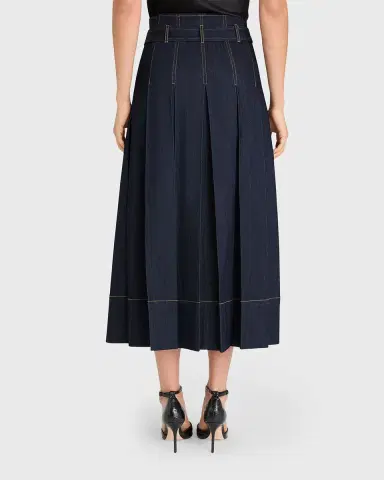Cinq à Sept Rylee Pleated A-Line Midi Skirt | Thumbnail 2