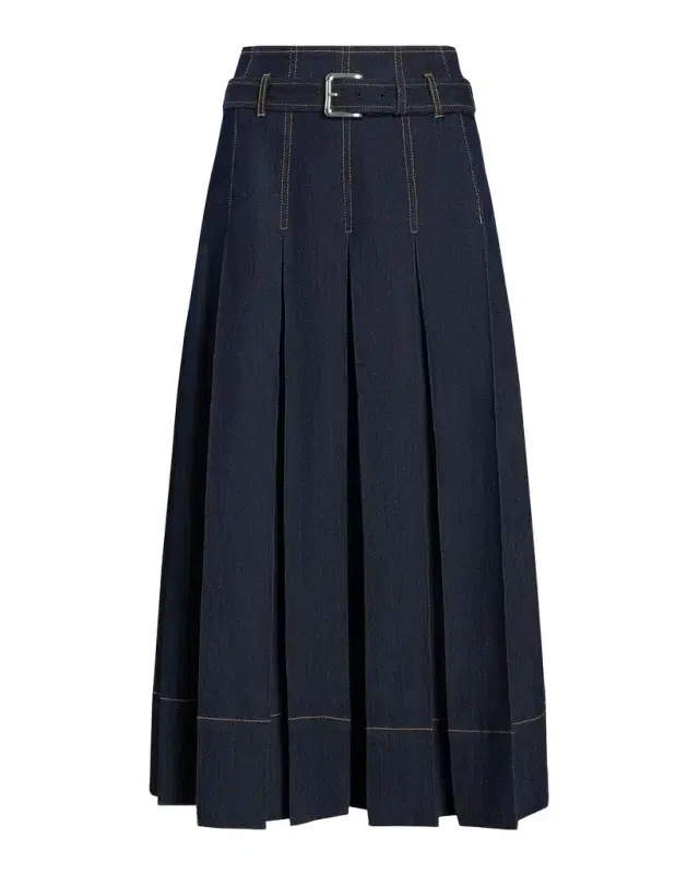Cinq a Sept Rylee Pleated A-Line Midi Skirt
