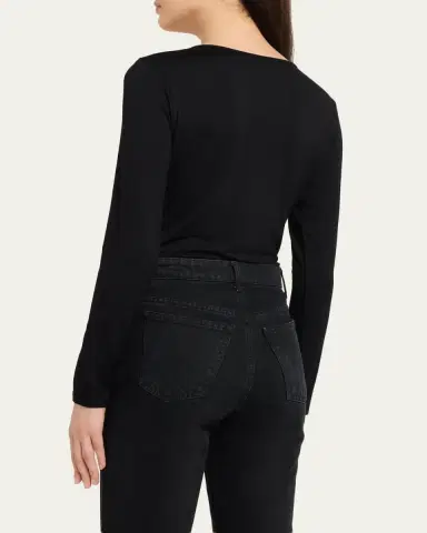 L'AGENCE Cassandra Ruched Bodysuit | Thumbnail 3 L'AGENCE Cassandra Ruched Bodysuit | Thumbnail 3