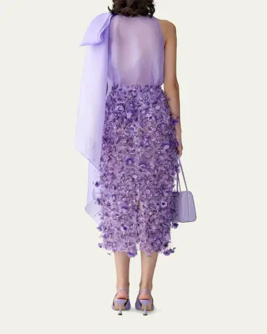 Carolina Herrera 3D Floral Embellished Pencil Skirt | Thumbnail 3