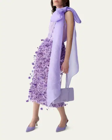 Carolina Herrera 3D Floral Embellished Pencil Skirt | Thumbnail 4