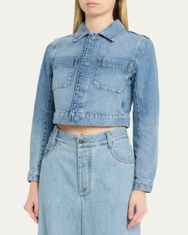 Frame The Small Denim Jacket | Thumbnail 4