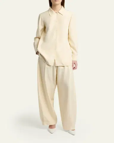 The Row Lucetta Silk Button-Front Shirt | Thumbnail 2 The Row Lucetta Silk Button-Front Shirt | Thumbnail 2