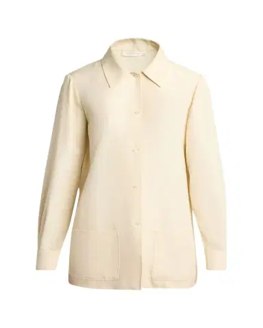 The Row Lucetta Silk Button-Front Shirt | Thumbnail 1 The Row Lucetta Silk Button-Front Shirt | Thumbnail 1