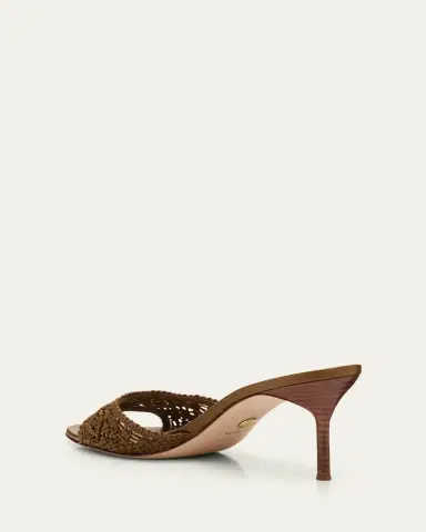 Veronica Beard 70mm Tia Macrame Leather Sandals | Thumbnail 4