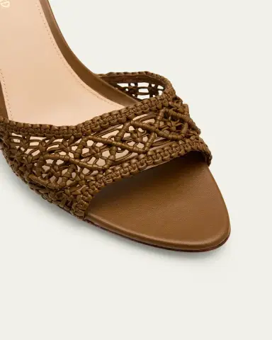 Veronica Beard 70mm Tia Macrame Leather Sandals | Thumbnail 5
